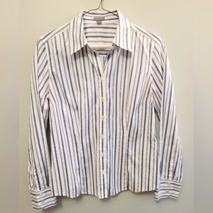 Ann Taylor striped button down shirt